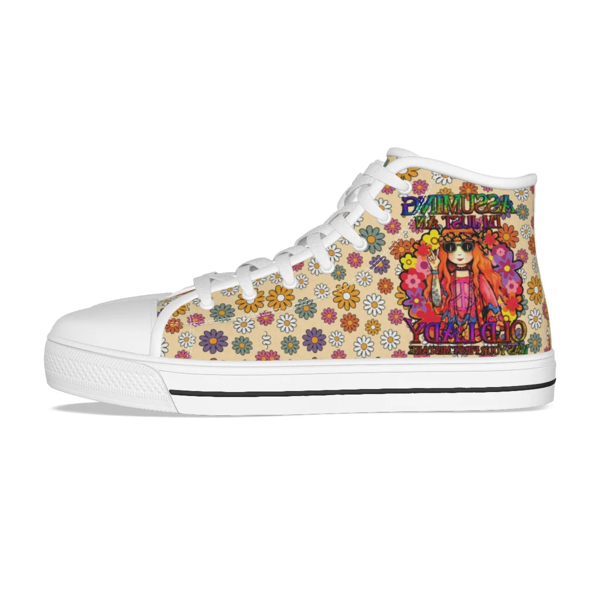 EShoes Personalized Canvas Shoes, Assuming I'm Just An Old Lady Was Your First Mistake,Custom Shoes.