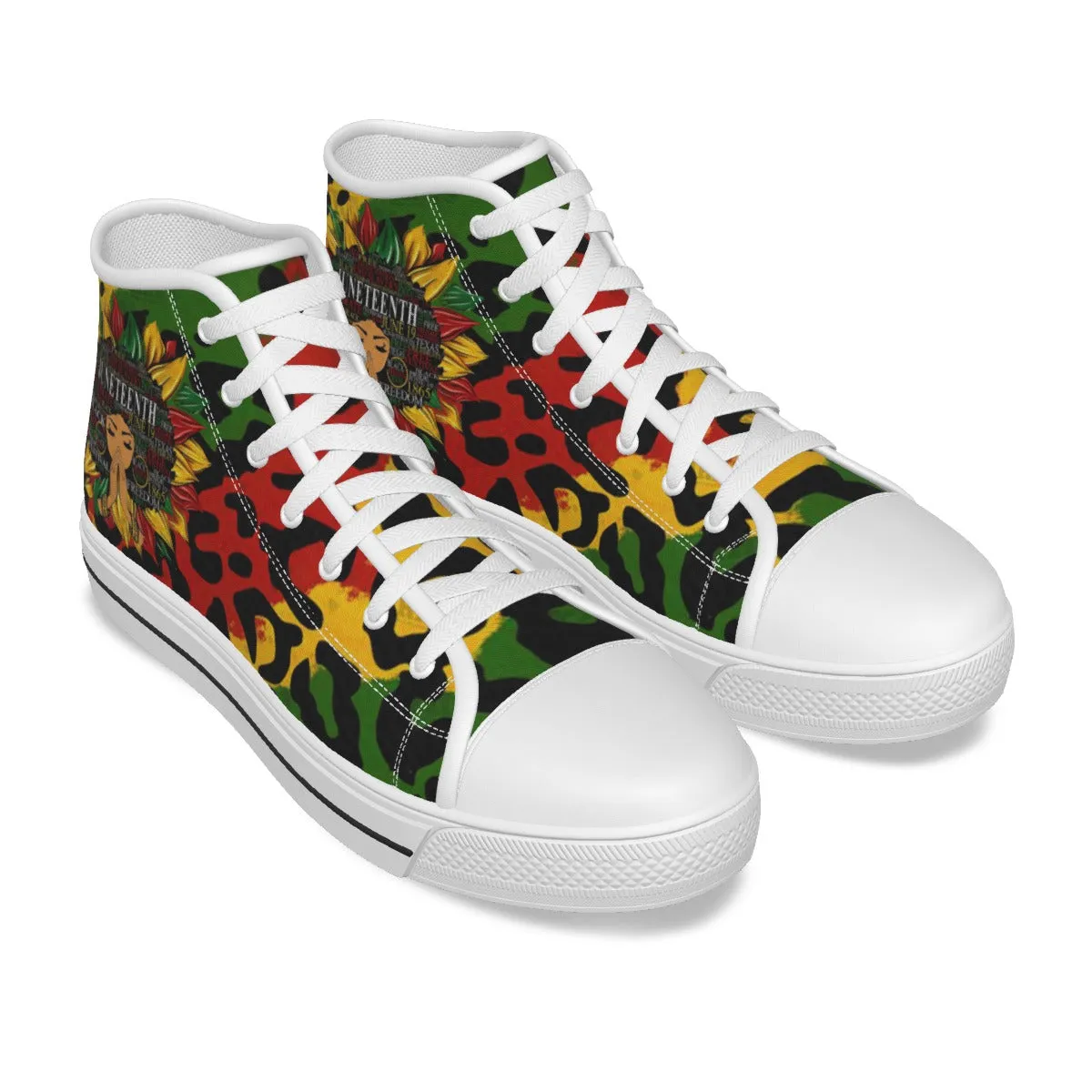 EShoes Personalized Canvas Shoes, Juneteenth Freedom Day Shoes, Custom Name Shoes.