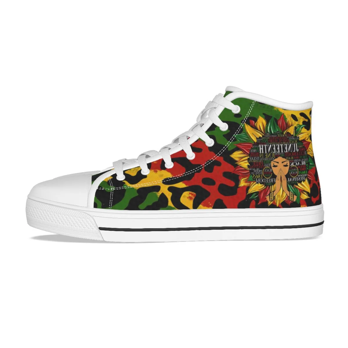 EShoes Personalized Canvas Shoes, Juneteenth Freedom Day Shoes, Custom Name Shoes.