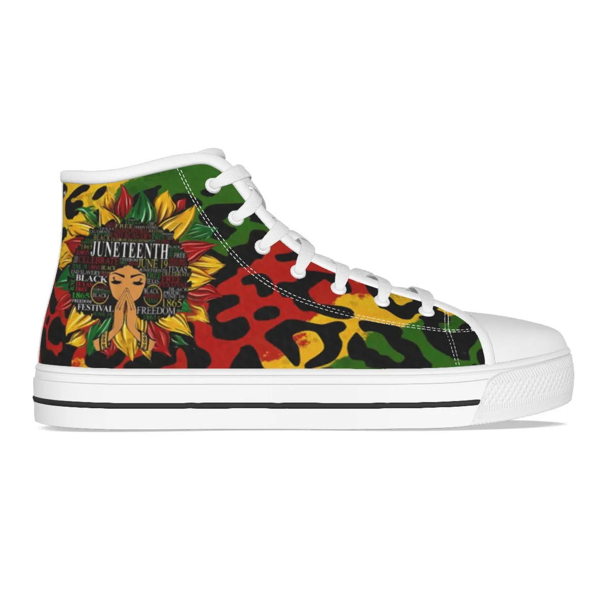 EShoes Personalized Canvas Shoes, Juneteenth Freedom Day Shoes, Custom Name Shoes.