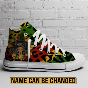EShoes Personalized Canvas Shoes, Juneteenth Freedom Day Shoes, Custom Name Shoes.