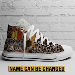 EShoes Personalized Women's Canvas Shoes, Game Day, Baseball Mom Shoes, Custom Name Shoes.