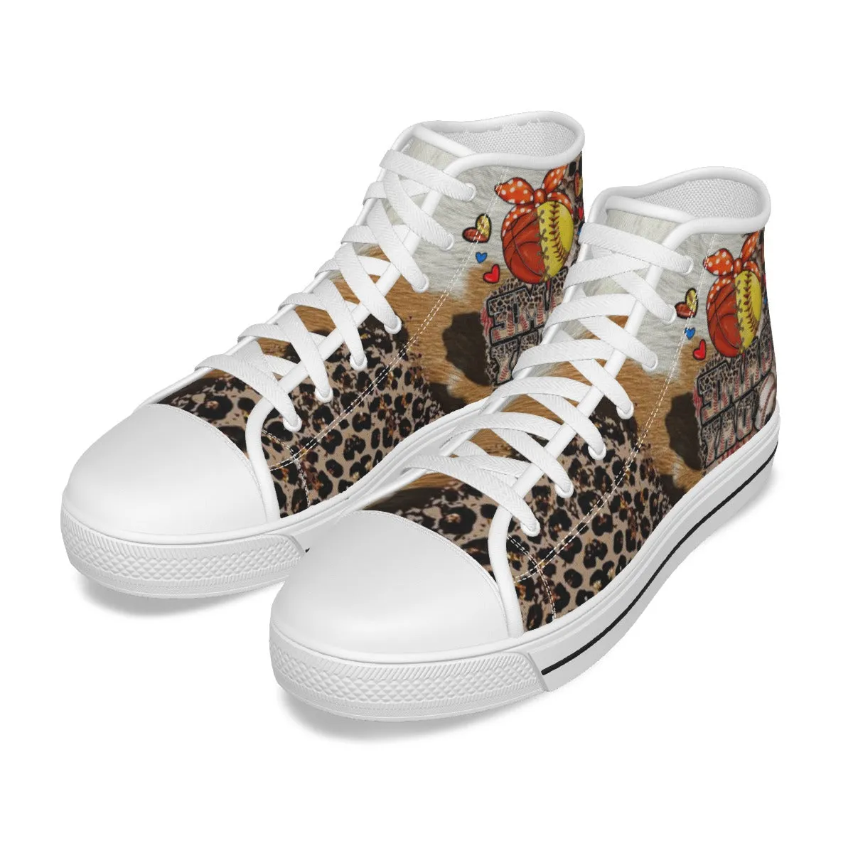 EShoes Personalized Women's Canvas Shoes, Game Day, Baseball Mom Shoes, Custom Name Shoes.