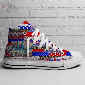 EShoes Personalized Women's Canvas Shoes, My Heart Is On That Field Baseball, Custom Name Shoes.