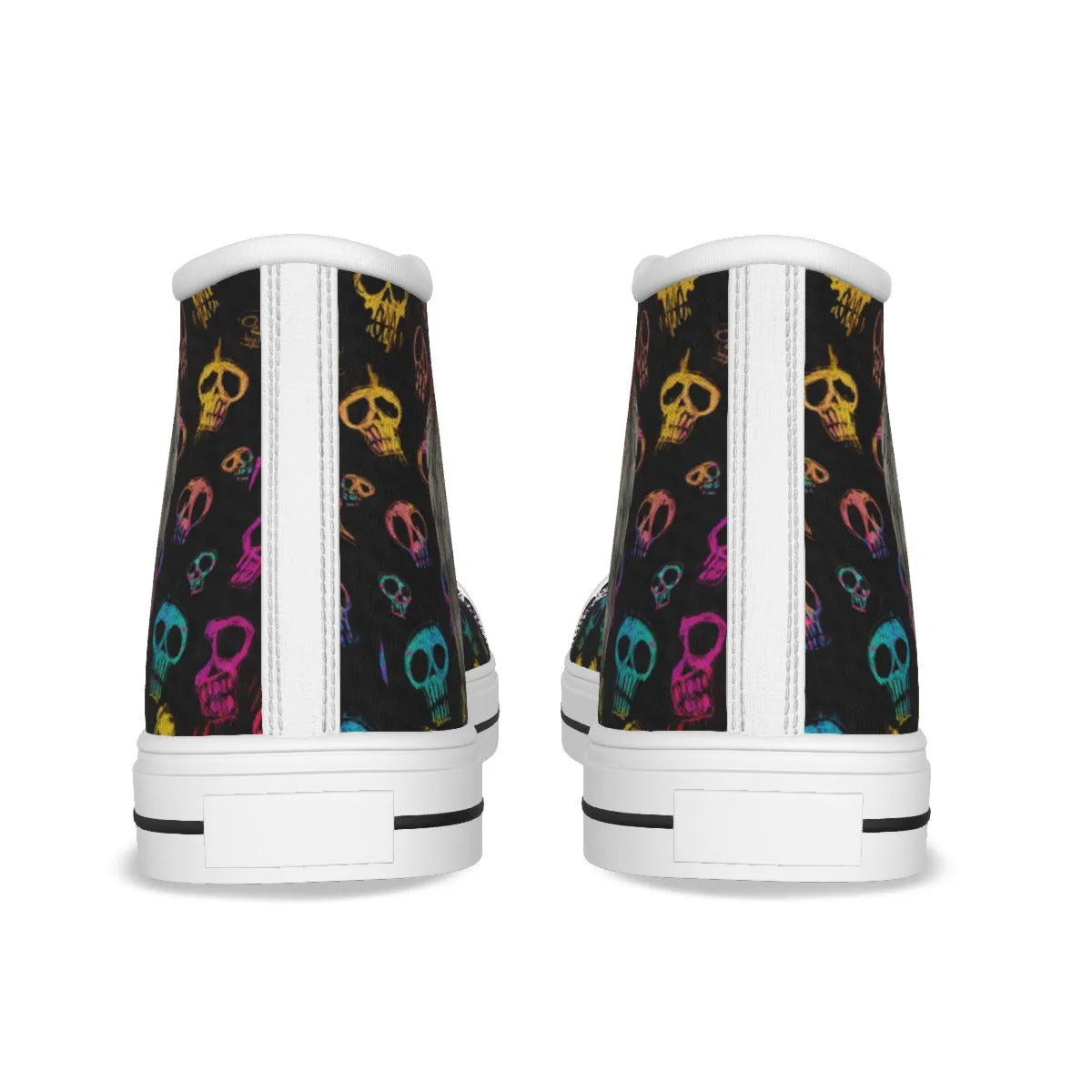EShoes Personalized Women's Canvas Shoes, Skull Mexican Girl With Wing, Custom Name Shoes.