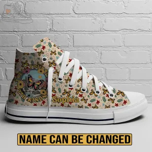 EShoes Personalized Women's Canvas Shoes, Treat Yourself With Kindness, Custom Name Shoes.