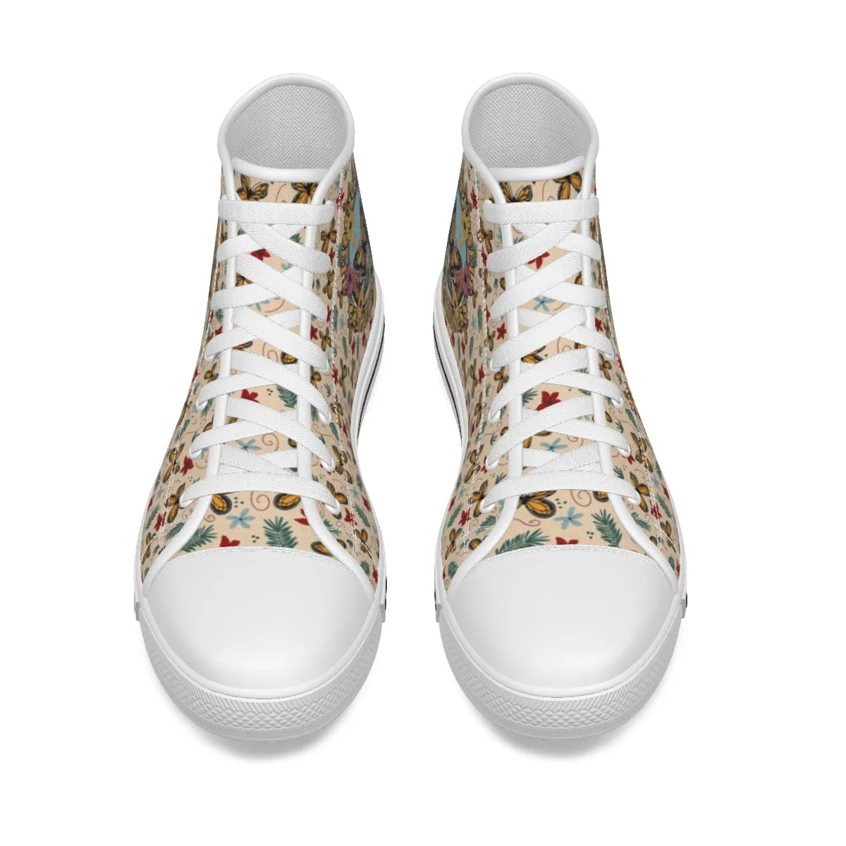 EShoes Personalized Women's Canvas Shoes, Treat Yourself With Kindness, Custom Name Shoes.