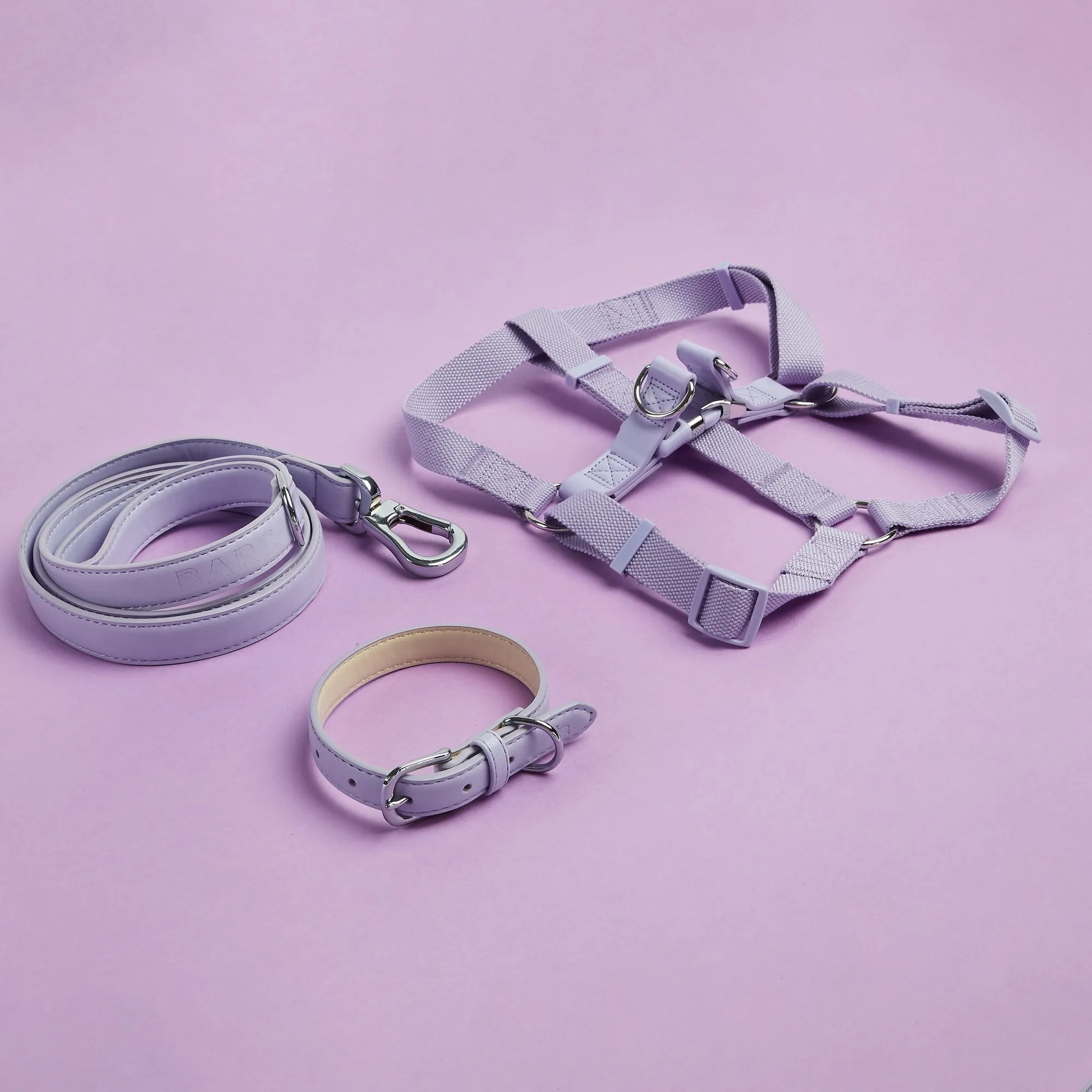 Fresh Lilac Dog Harness & Lead Set