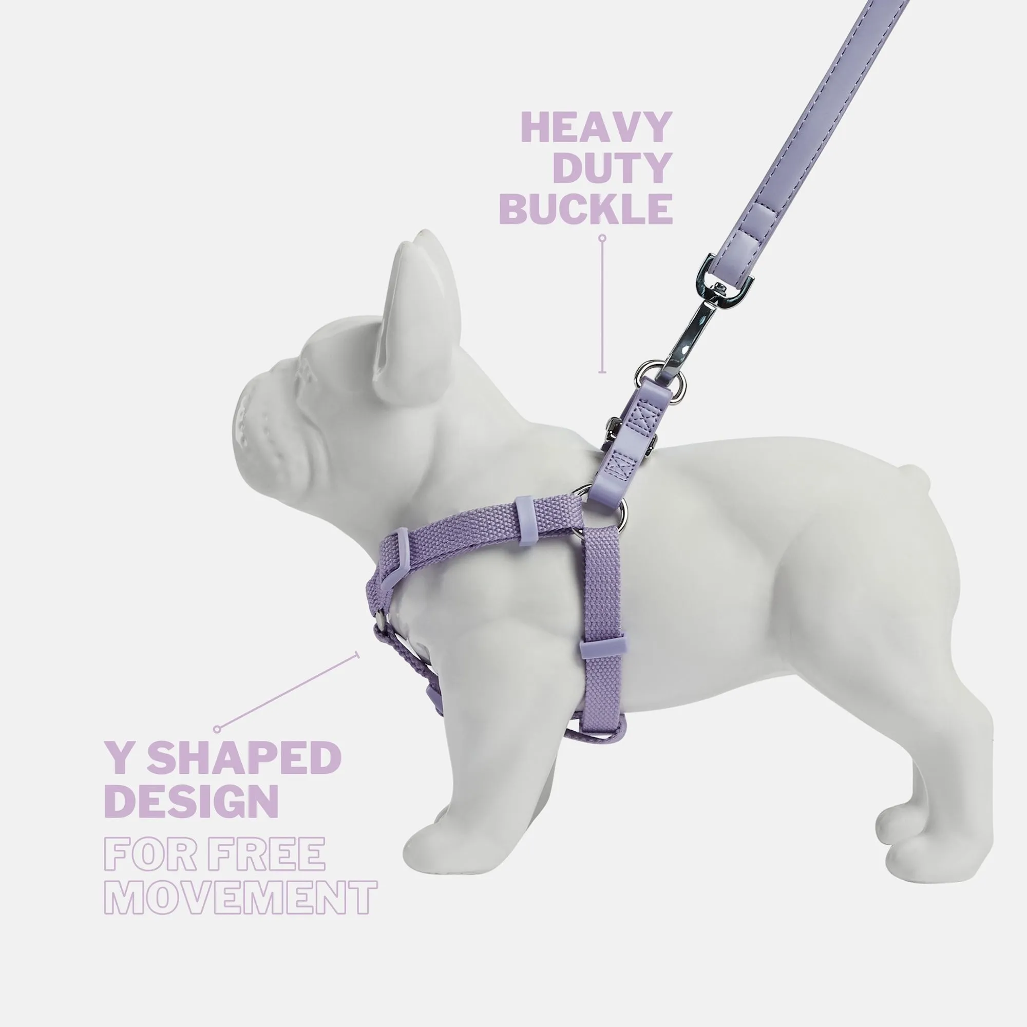 Fresh Lilac Dog Harness & Lead Set