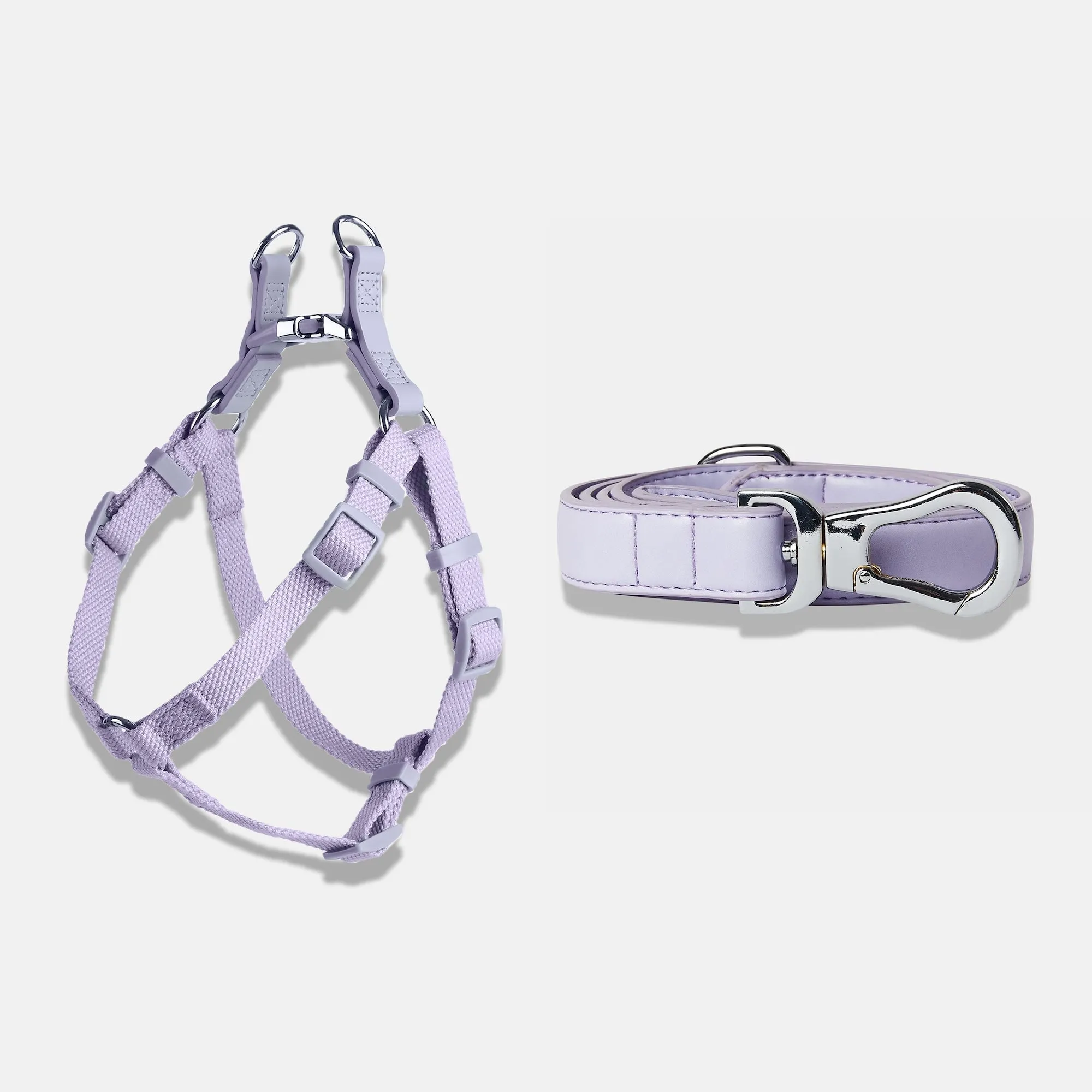 Fresh Lilac Dog Harness & Lead Set