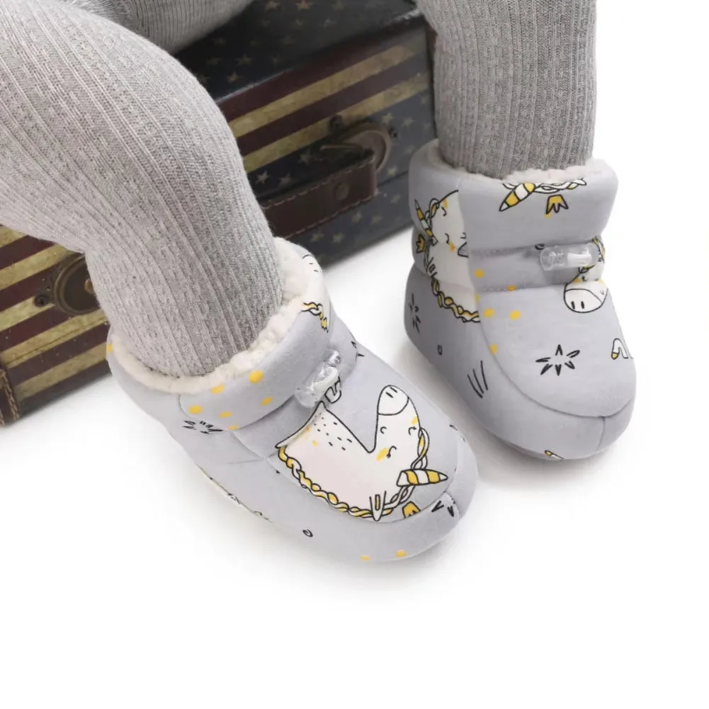 Fuzzy Cartoon Baby Boots
