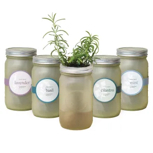 Garden Jars - Green Glass