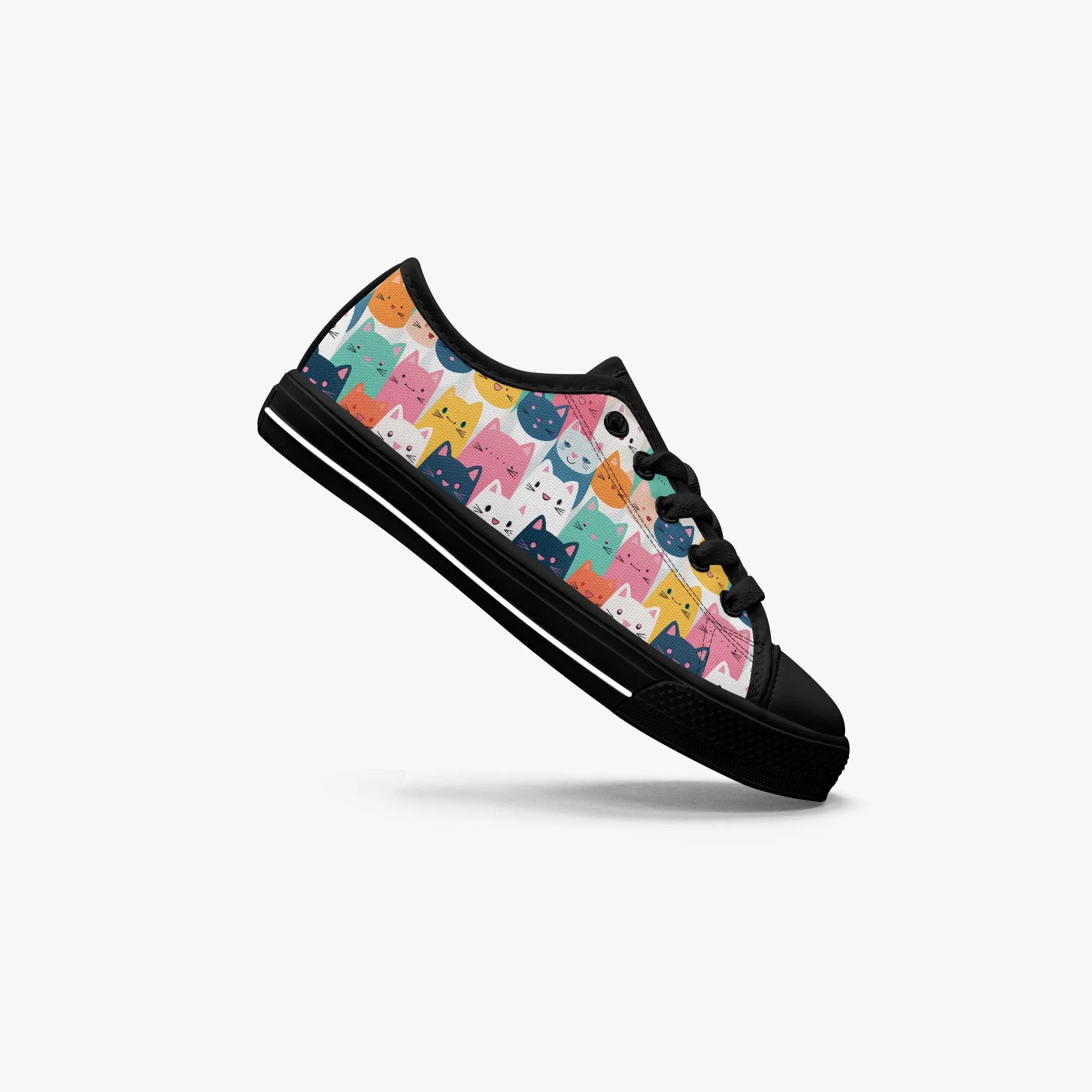 Girl's Low-Top Canvas Shoes-Black