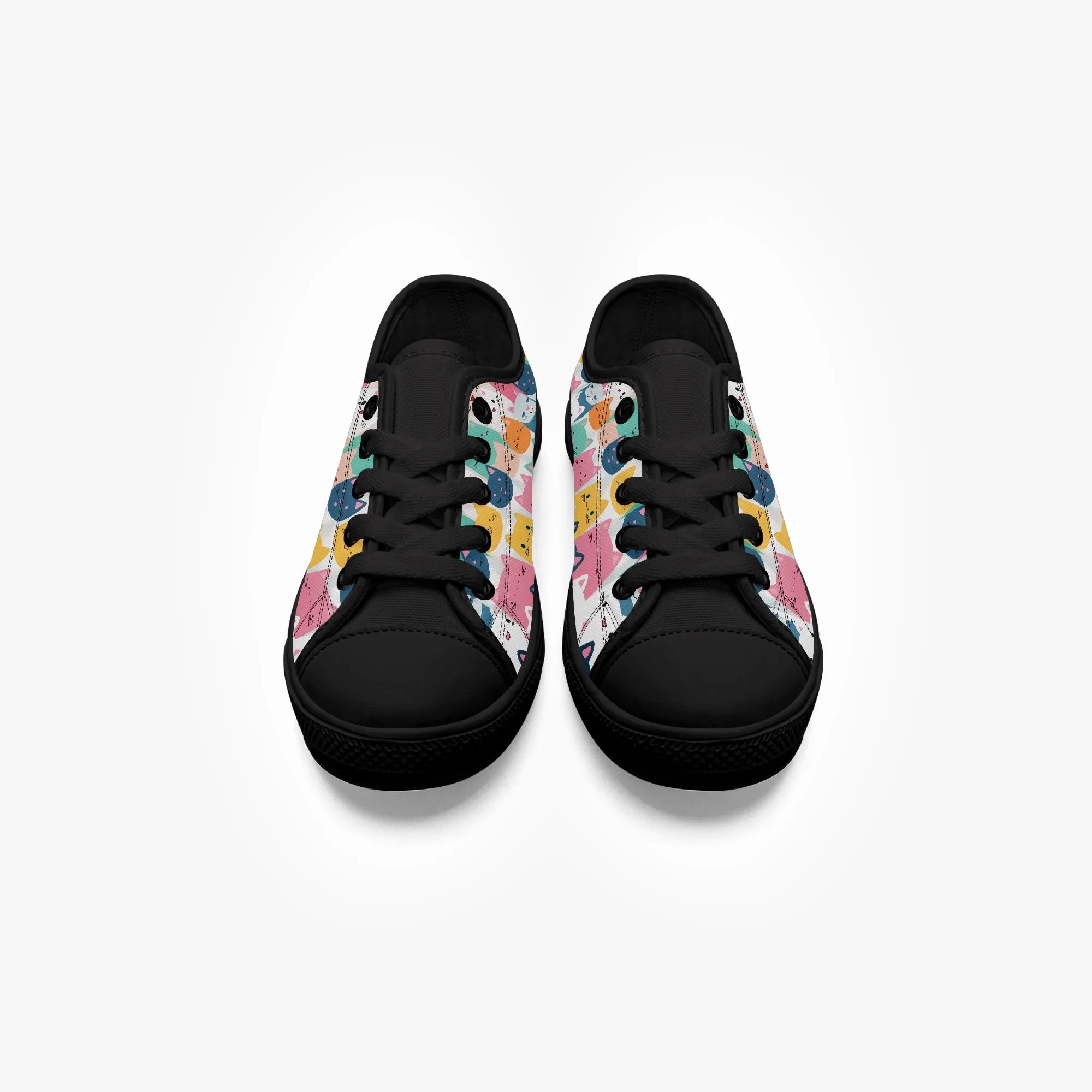 Girl's Low-Top Canvas Shoes-Black