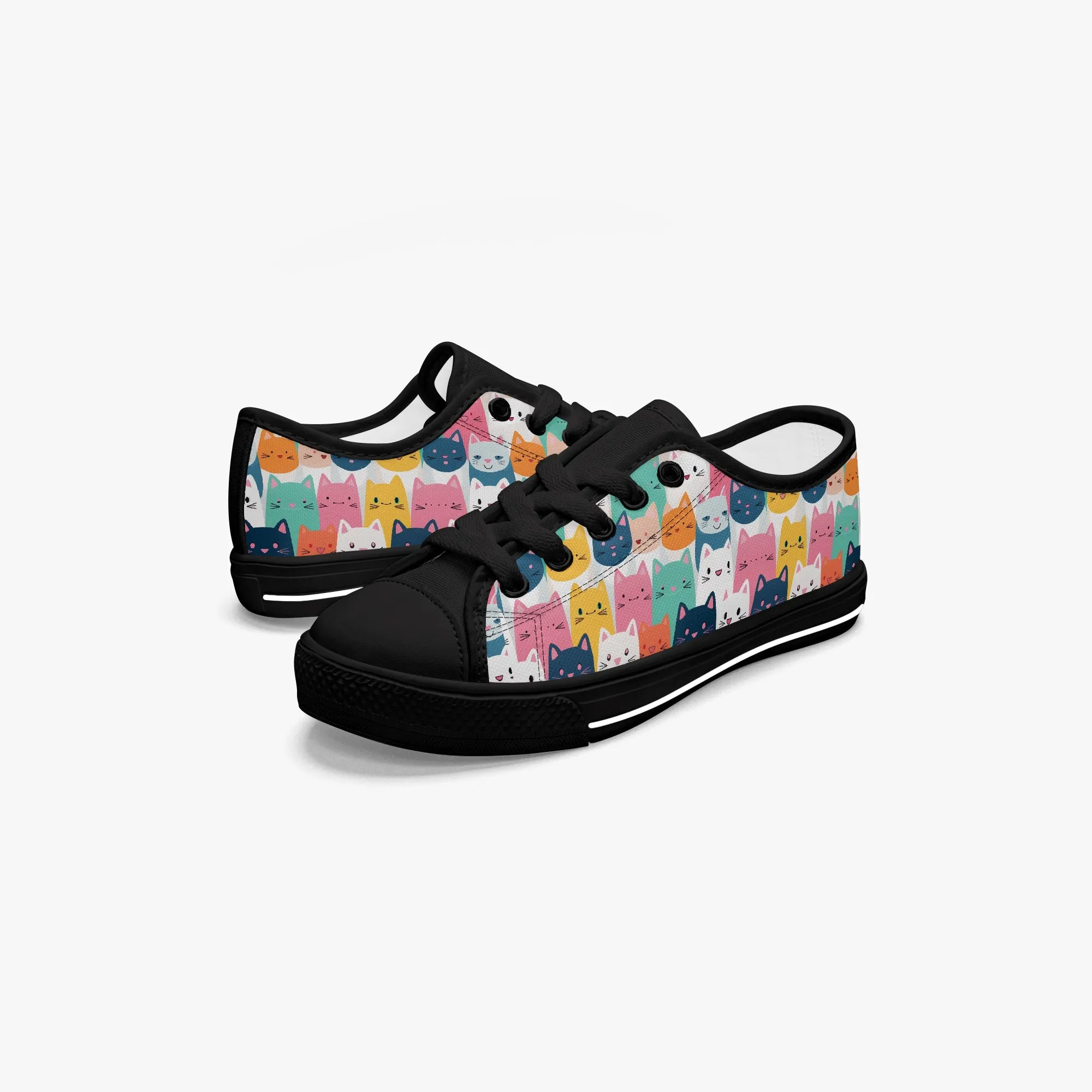Girl's Low-Top Canvas Shoes-Black