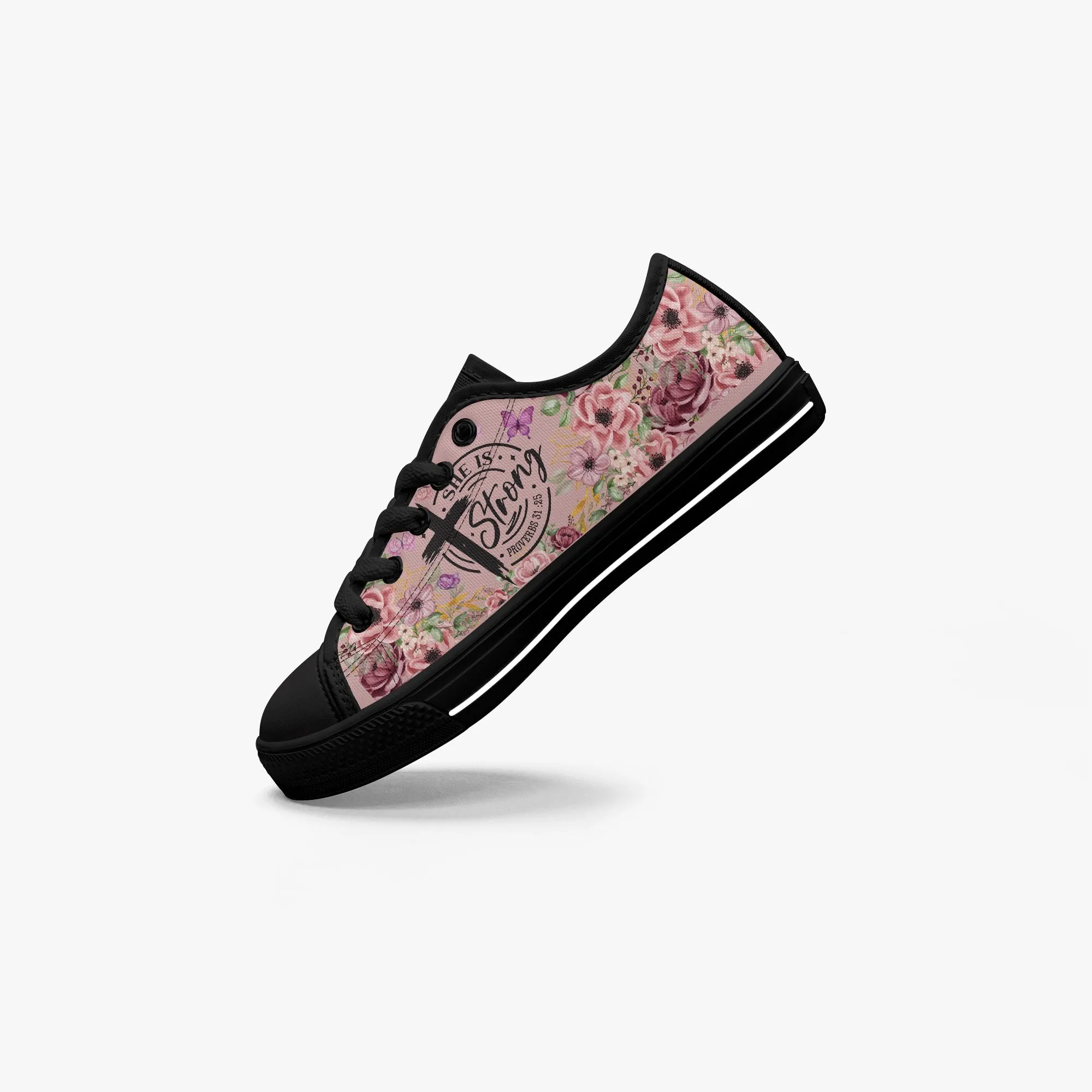 Girl's Low-Top Canvas Shoes-Black