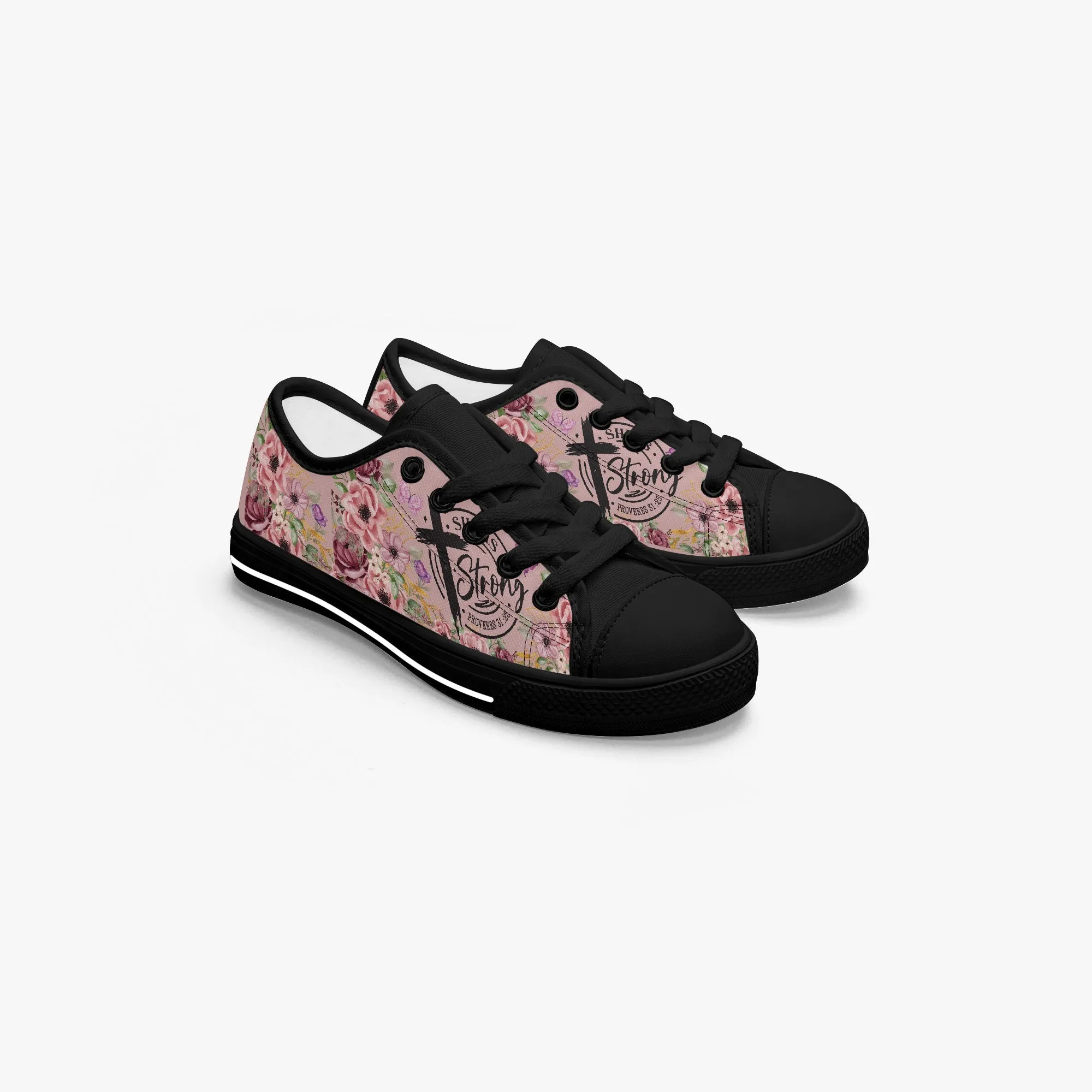 Girl's Low-Top Canvas Shoes-Black