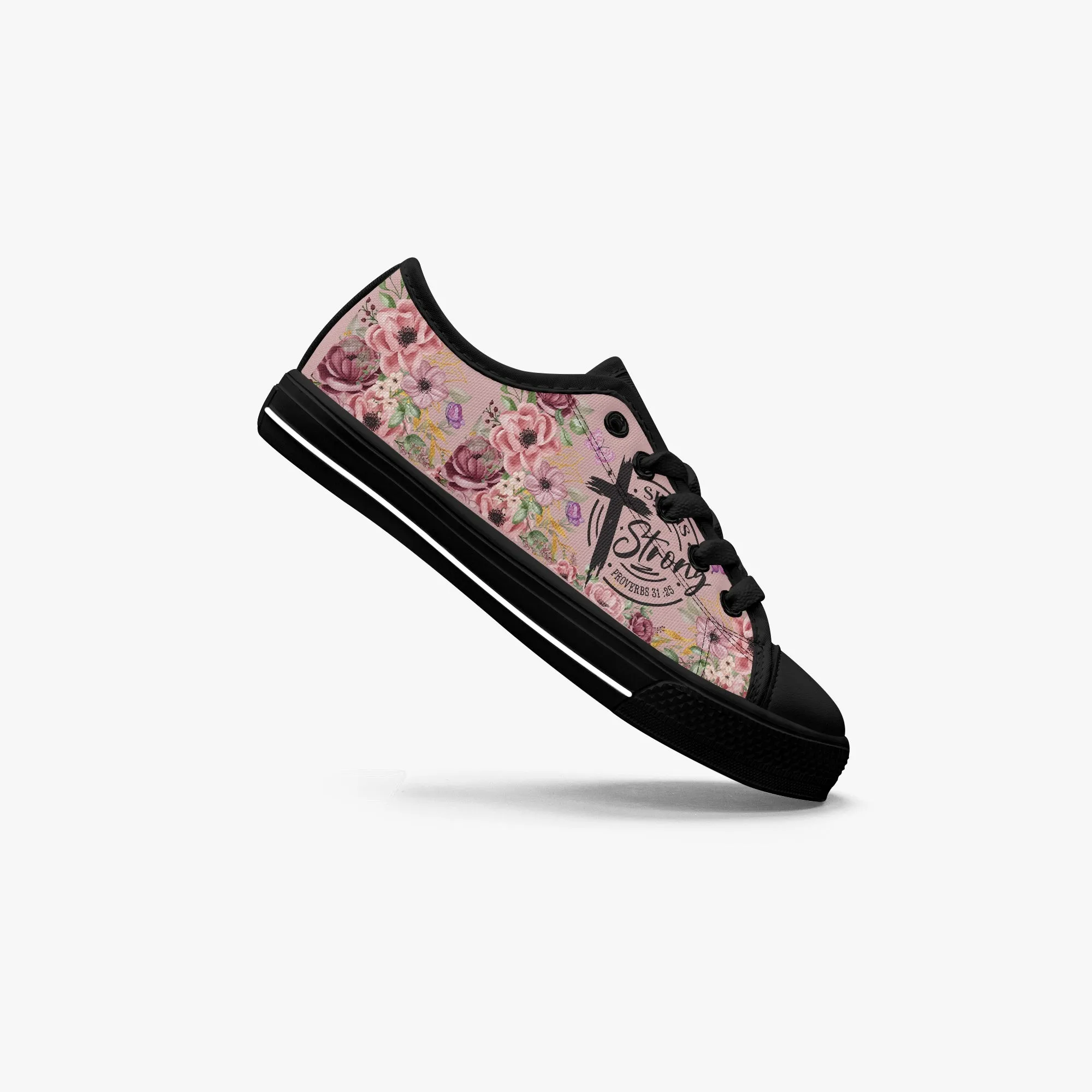 Girl's Low-Top Canvas Shoes-Black