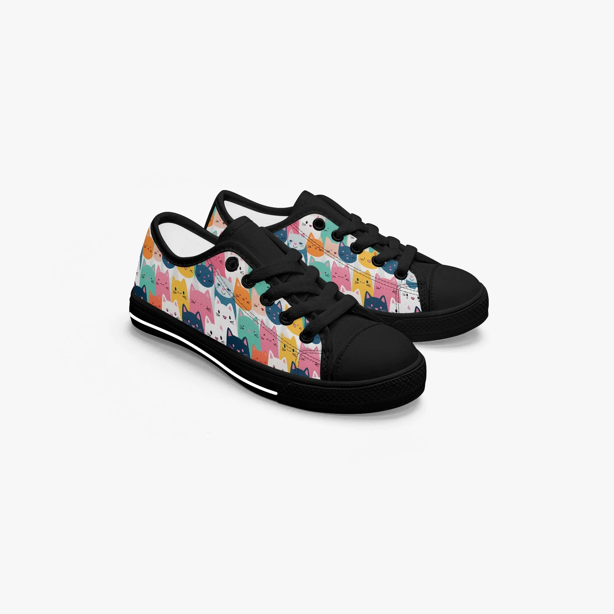 Girl's Low-Top Canvas Shoes-Black