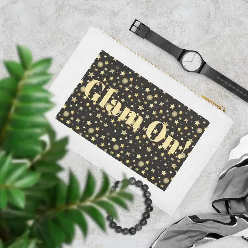 Glam Starry Cotton Canvas Cosmetic Bag