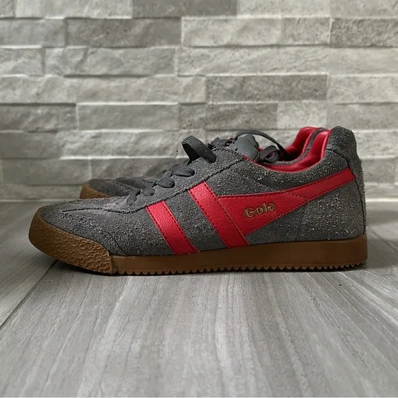 Gola Low Top Sneaker- Gray and Red- Size 3 Kids