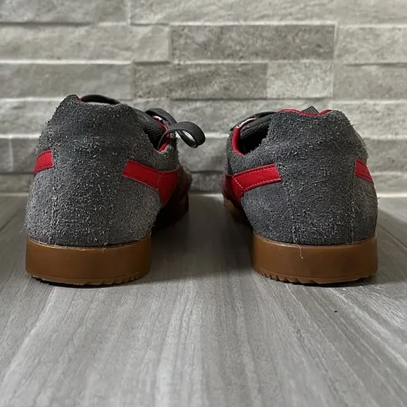 Gola Low Top Sneaker- Gray and Red- Size 3 Kids