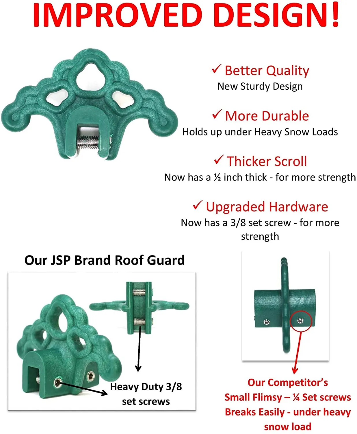 Green Plastic Roof Ice Guard Snow Guard Snow Stops for Standing Seam Metal Roofing