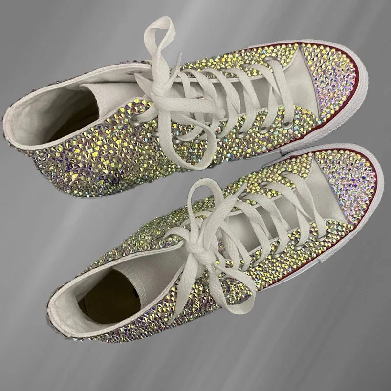 Handmade Custom High Top Lace-Up Sports Shoes for Women