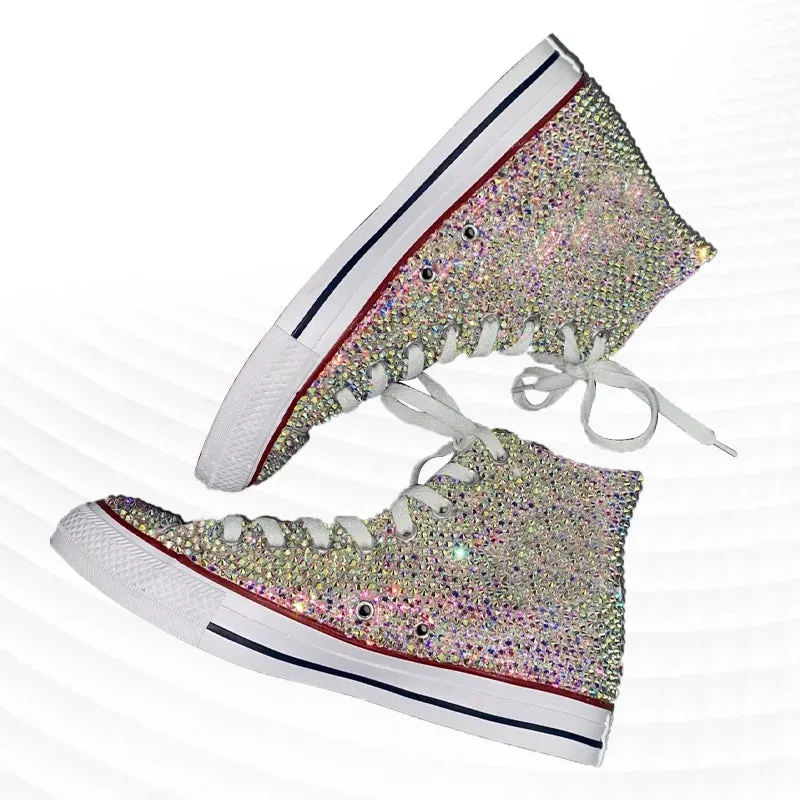 Handmade Custom High Top Lace-Up Sports Shoes for Women