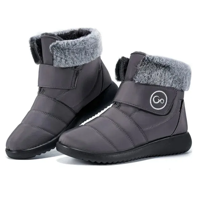 Harenc Women Snow Boots Winter Shoes Slip On Boots for Women Waterproof Booties Comfortable Outdoor Anti Slip Shoes