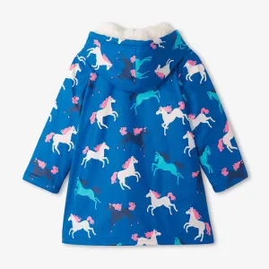 HATLEY Sherpa Lined Splash Rain Jacket | Prancing Horses Size 3