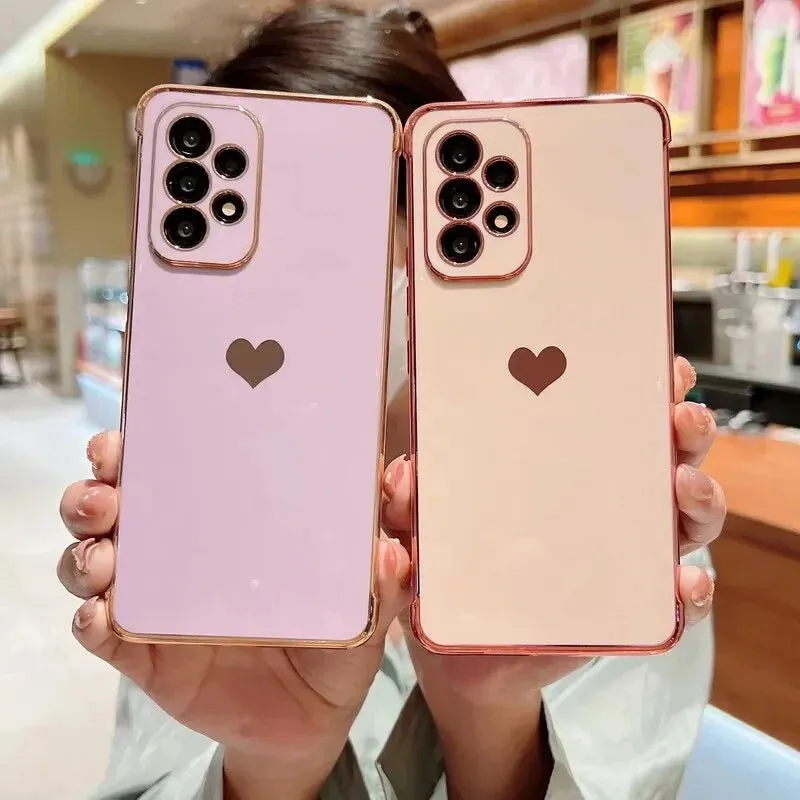 Heart-Plated Samsung Galaxy Phone Case