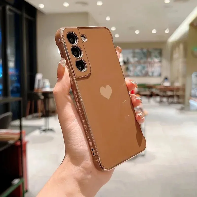 Heart-Plated Samsung Galaxy Phone Case