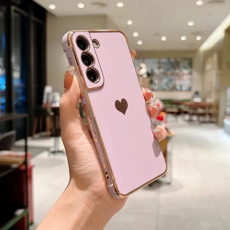 Heart-Plated Samsung Galaxy Phone Case