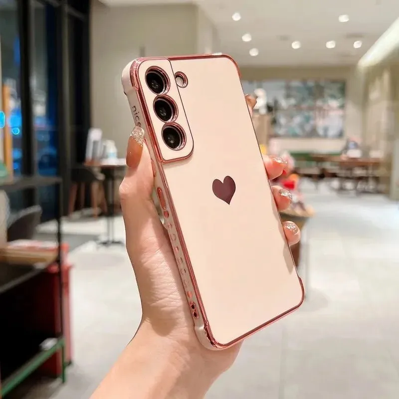 Heart-Plated Samsung Galaxy Phone Case
