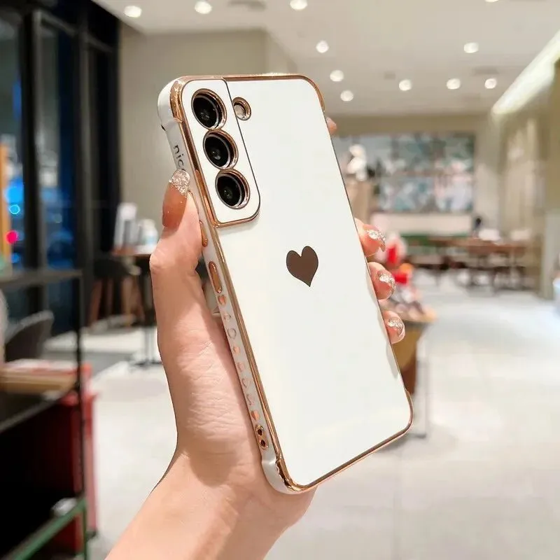 Heart-Plated Samsung Galaxy Phone Case