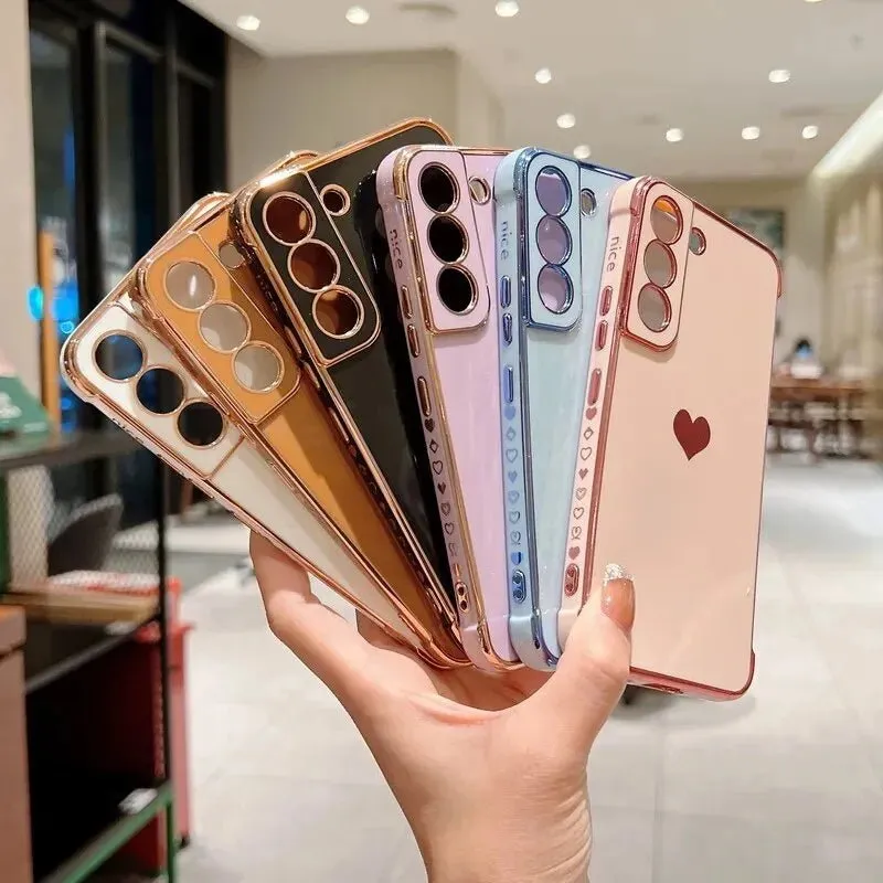 Heart-Plated Samsung Galaxy Phone Case
