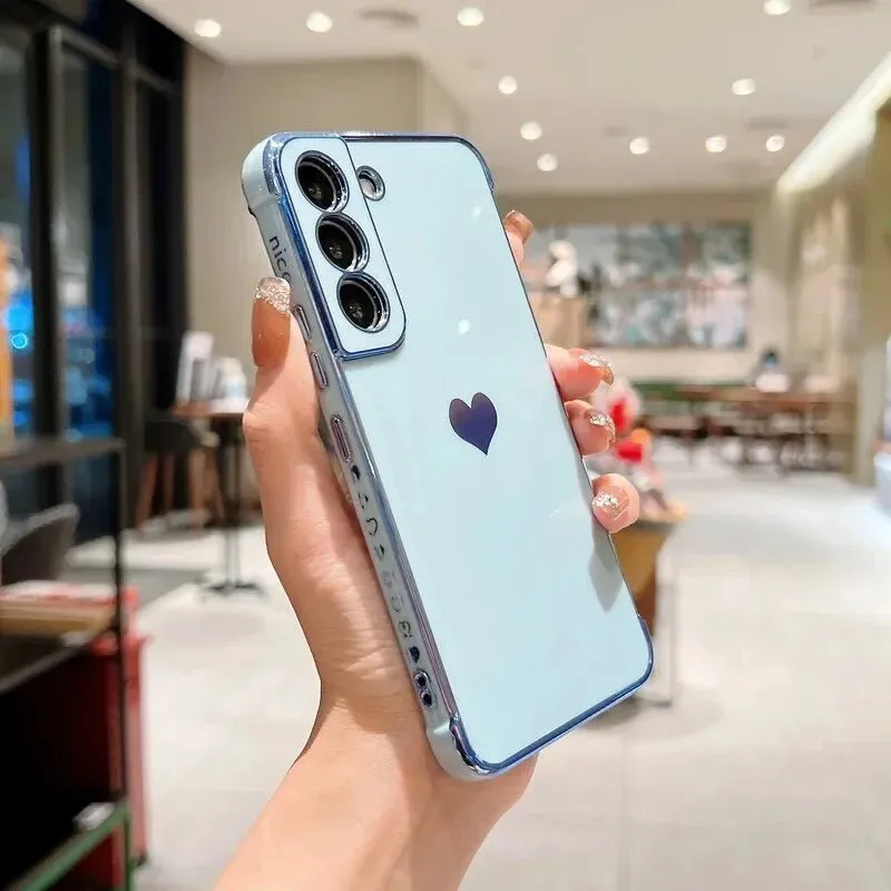 Heart-Plated Samsung Galaxy Phone Case