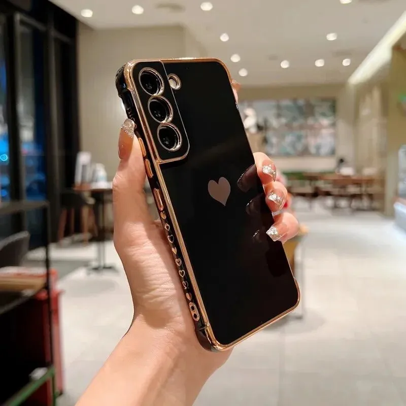 Heart-Plated Samsung Galaxy Phone Case
