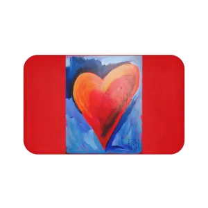 Hearts on Fire Red Bath Mat