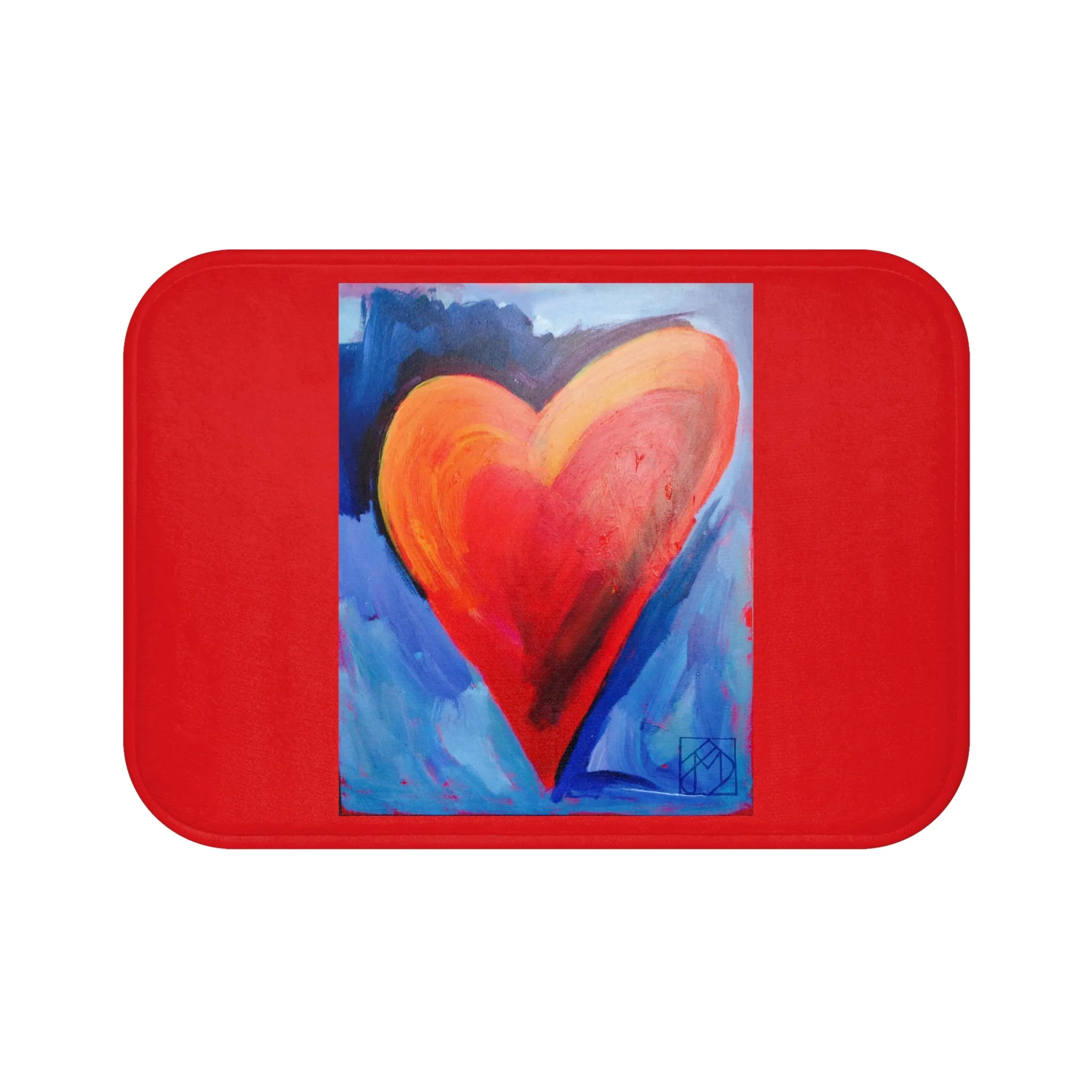 Hearts on Fire Red Bath Mat