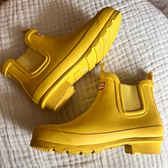 HUNTER Original‎ Chelsea Rain Boot yellow children’s SIZE US boy 2 girl 3
