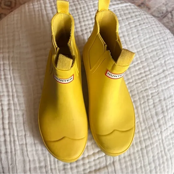 HUNTER Original‎ Chelsea Rain Boot yellow children’s SIZE US boy 2 girl 3