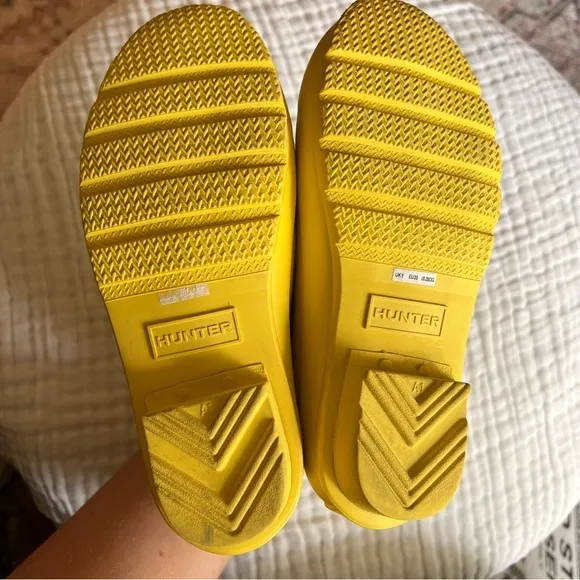 HUNTER Original‎ Chelsea Rain Boot yellow children’s SIZE US boy 2 girl 3