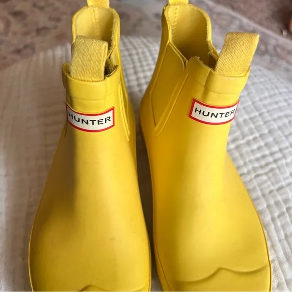 HUNTER Original‎ Chelsea Rain Boot yellow children’s SIZE US boy 2 girl 3