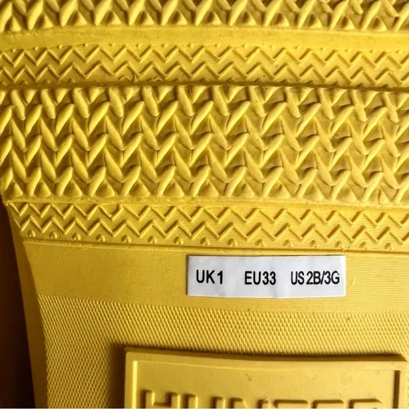 HUNTER Original‎ Chelsea Rain Boot yellow children’s SIZE US boy 2 girl 3