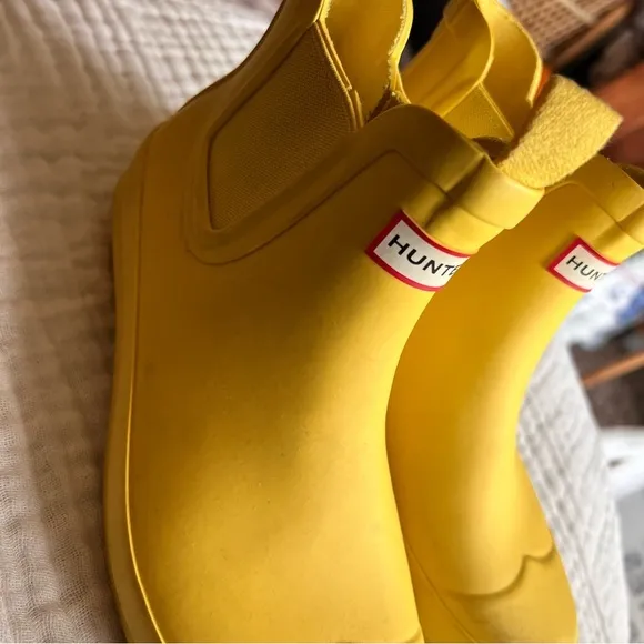 HUNTER Original‎ Chelsea Rain Boot yellow children’s SIZE US boy 2 girl 3