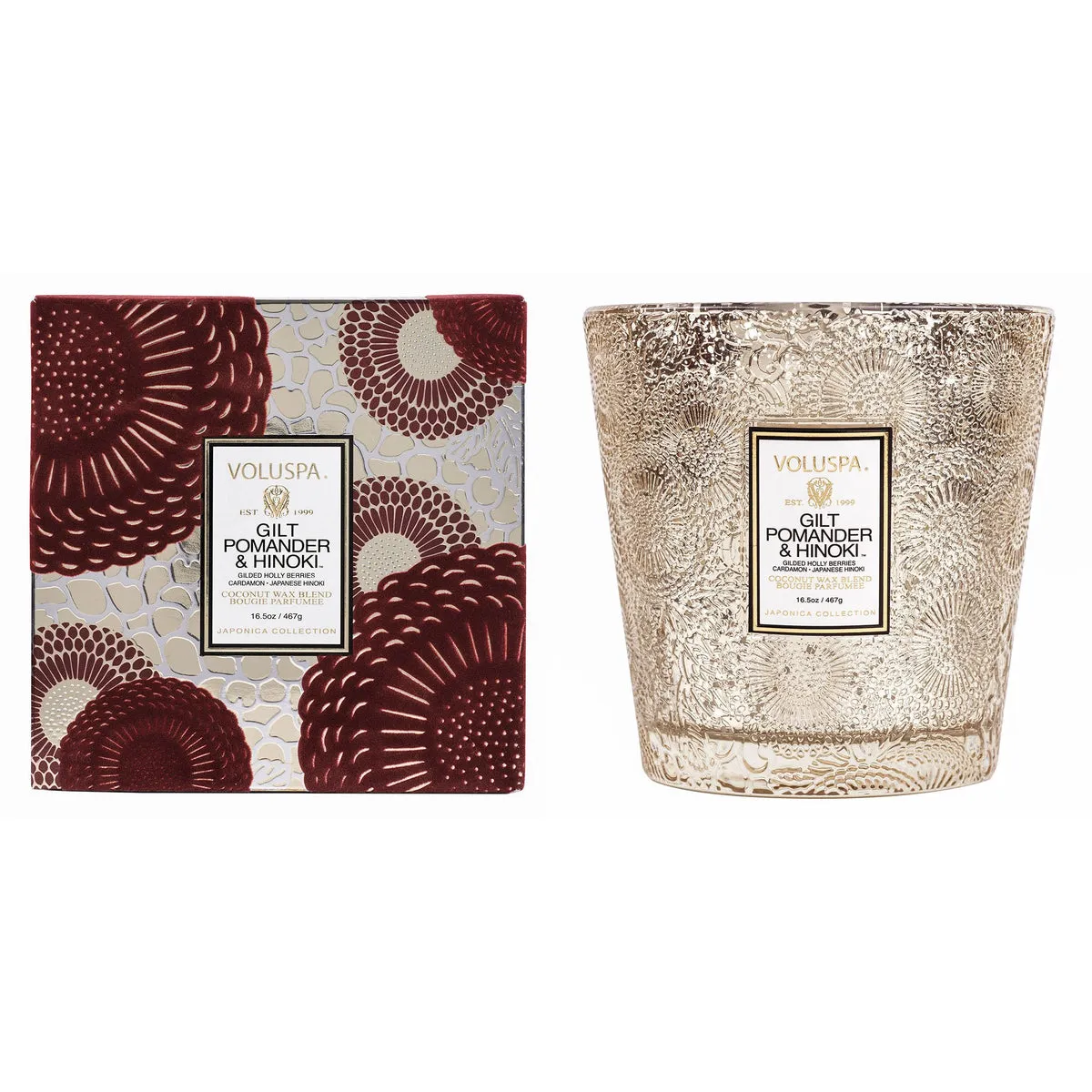 Japonica Seasonal 2 Wick Hearth Glass Candle 60hr