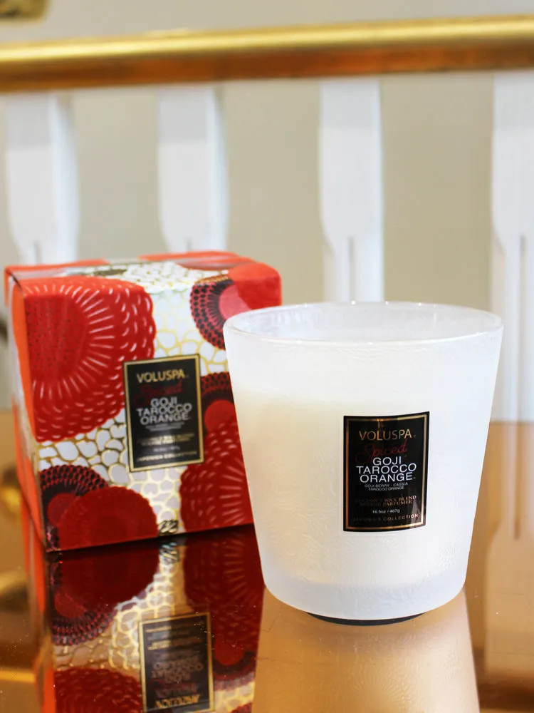 Japonica Seasonal 2 Wick Hearth Glass Candle 60hr