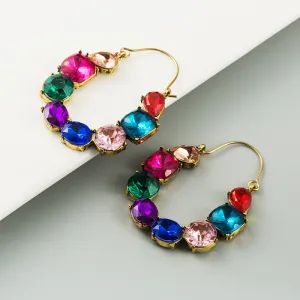 Just Lil Things  Multi color Hoop Earrings jlt11255